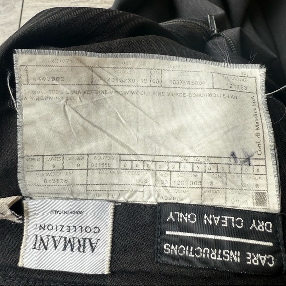 Armani Collezion Pure Wool Grey Cropped Trouser Pants Made in Italy - Picture 12 of 15